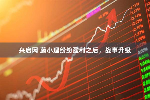 兴启网 蔚小理纷纷盈利之后，战事升级